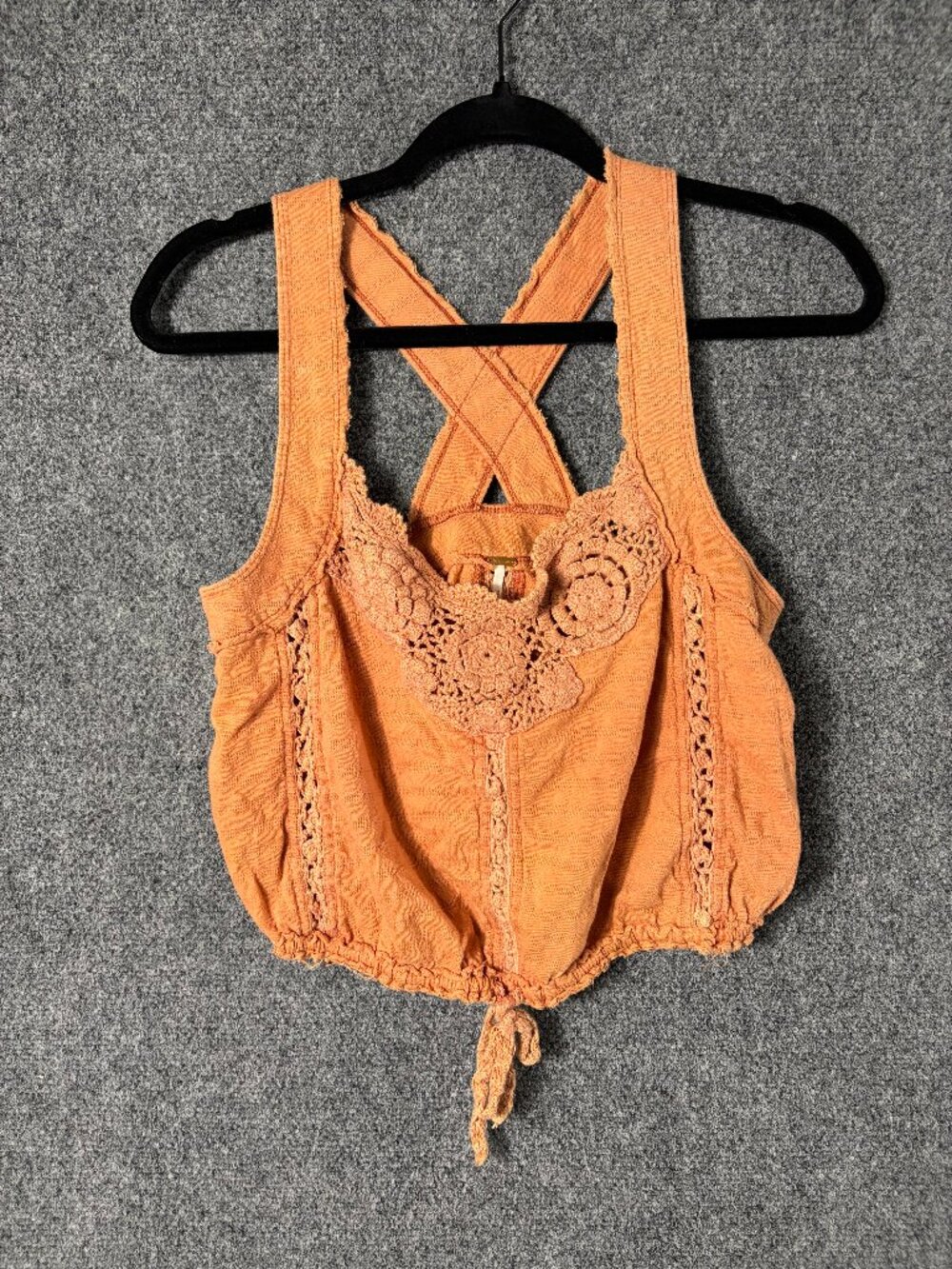 Boho Whimsical Free People Crop Top Rustic Hippie